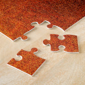 Oranje en zwarte glittergradiënt legpuzzel (Zijkant)