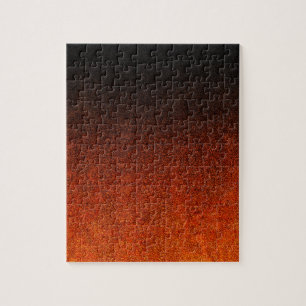 Oranje en zwarte glittergradiënt legpuzzel