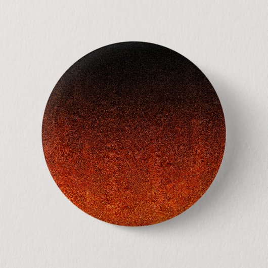 Oranje en zwarte glittergradiënt ronde button 5,7 cm (Voorkant)