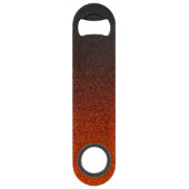 Oranje en zwarte glittergradiënt speed flessenopener (Achterkant)