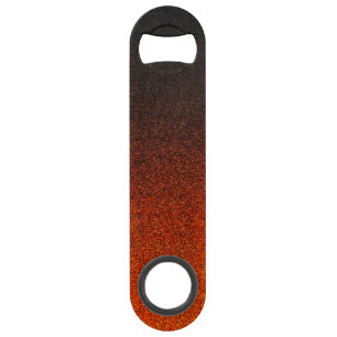 Oranje en zwarte glittergradiënt speed flessenopener