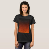 Oranje en zwarte glittergradiënt t-shirt (Voorkant volledig)