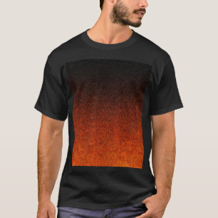Oranje en zwarte glittergradiënt t-shirt