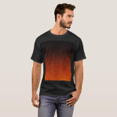 Oranje en zwarte glittergradiënt t-shirt (Voorkant volledig)