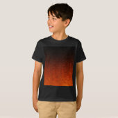 Oranje en zwarte glittergradiënt t-shirt (Voorkant volledig)