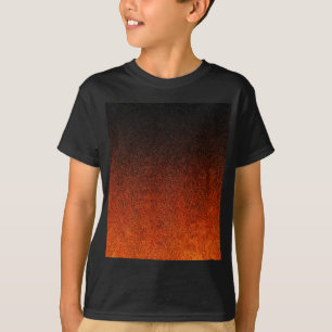 Oranje en zwarte glittergradiënt t-shirt