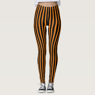 Oranje en zwarte Halloween-Leggings Leggings