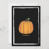 Oranje en zwarte Halloween Pumpkin Carving Party Kaart (Achterkant)