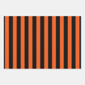 Oranje en zwarte halloween stripes inpakpapier vel (Voorkant)