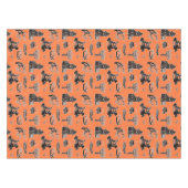 Oranje en zwarte  Halloween Tafelkleed (Voorkant (Horizontaal))