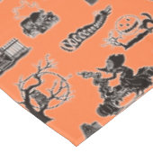 Oranje en zwarte  Halloween Tafelkleed (Gekanteld)
