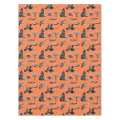 Oranje en zwarte  Halloween Tafelkleed (Voorkant)