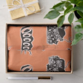 Oranje en zwarte Halloween Tissuepapier (Geschenk)