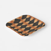 Oranje en zwarte harlekijn  Halloween Papieren Bordje (Gebogen)