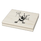 Oranje en zwarte honingbijen rubberstempel (Stempel)