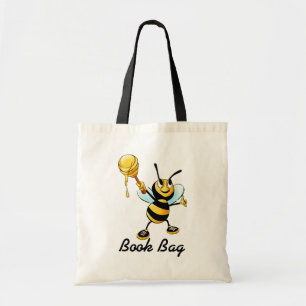 Oranje en zwarte honingbijen tote bag