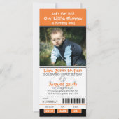 Oranje en zwarte honkbal verjaardagskaart kaart (Voorkant)