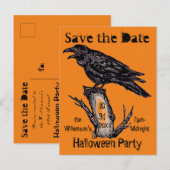  Oranje en zwarte inkt Aankondigingskaart (Voorkant / Achterkant)