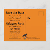  Oranje en zwarte inkt Aankondigingskaart (Achterkant)