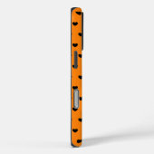 Oranje en zwarte iPhone Hoesje (Achterkant / Rechts)