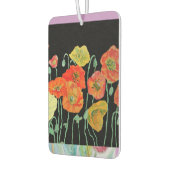 Oranje en Zwarte Klaprozen Auto Geurverspreider Luchtverfrisser (Links)