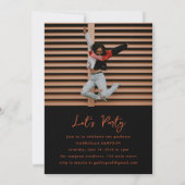 Oranje en Zwarte Klasse van het Afstudeerder van 2 Kaart (Achterkant)