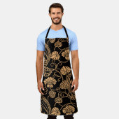 Oranje en zwarte kleding schort (Gedragen)