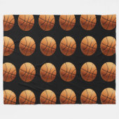 Oranje en zwarte kogelballen, groot fleece deken (Voorkant (Horizontaal))