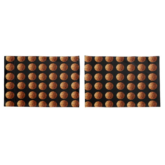 Oranje en zwarte kogelballen, kussensloop (Achterkant-Set)
