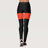 oranje en zwarte leggings (Achterkant)