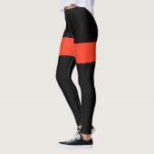 oranje en zwarte leggings (Links)