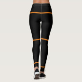 Oranje en zwarte Leggings (Achterkant)