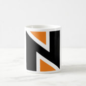 Oranje En Zwarte Letter N Mok (Center)