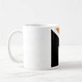 Oranje En Zwarte Letter N Mok (Links)