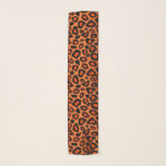 Oranje en zwarte luipaard afdrukken sjaal<br><div class="desc">🥇 EEN ORIGINEEL COPYRIGHT-ONTWERP VAN Donna Siegrist IS ALLEEN BESCHIKBAAR OP ZAZZLE! Oranje en zwarte luipaard afdrukken verbrand. Beschikbaar in verschillende kleuren. ⭐ 99% van mijn design in mijn winkel wordt in lagen gedaan. Dit maakt het voor u gemakkelijk resize en beweegt de grafiek en de tekst rond zodat het...</div>