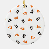 Oranje en zwarte Megaphones Cheerleader Keramisch Ornament (Achterkant)