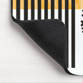 Oranje en zwarte middeneeuwse moderne kunst muismat (Hoek)