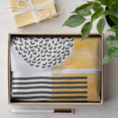 Oranje en zwarte middeneeuwse moderne kunst tissuepapier (Geschenk)