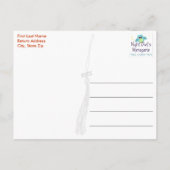 Oranje en Zwarte Mod Stripes Afstuderen Briefkaart (Achterkant)