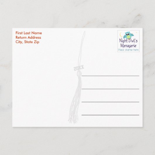 Oranje en Zwarte Mod Stripes Afstuderen Briefkaart (Achterkant)