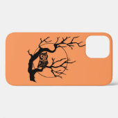 Oranje en zwarte Owl Halloween Case-Mate iPhone Case (Achterkant (horizontaal))