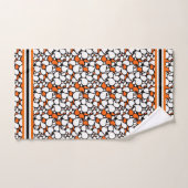 Oranje en zwarte paisley bad handdoek (Handdoek)