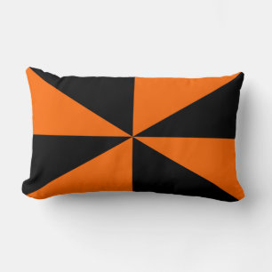 Oranje en Zwarte Pinwheel Kussen