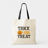 Oranje en zwarte pompoenen Trick or treat Tote Bag (Achterkant)