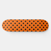 Oranje en zwarte pooldots persoonlijk skateboard (Horizontaal)