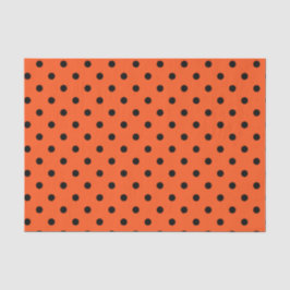 Oranje en zwarte pooldots tissuepapier