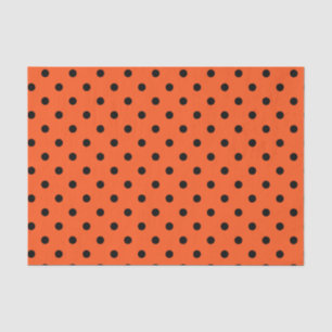Oranje en zwarte pooldots tissuepapier