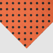 Oranje en zwarte pooldots tissuepapier (Detail)