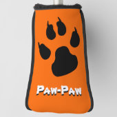 Oranje en zwarte pootpoot golfheadcover (Draai 90)