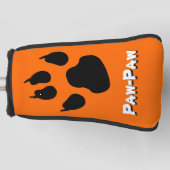 Oranje en zwarte pootpoot golfheadcover (Voorkant)